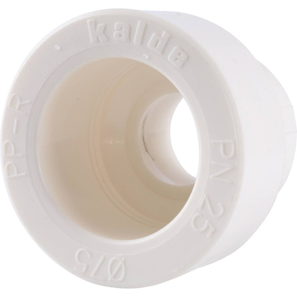 Kalde  75x32 Муфта переходная для полипропиленовых труб под сварку (цвет белый)