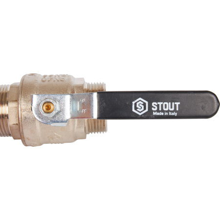 STOUT  Кран шаровой полнопроходной, НР/НР, ручка рычаг 1 1/4