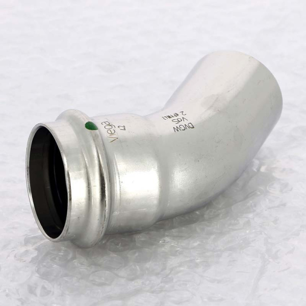 Угол-вставка пресс 45 град. нержавеющая сталь Sanpress Inox VIEGA 42