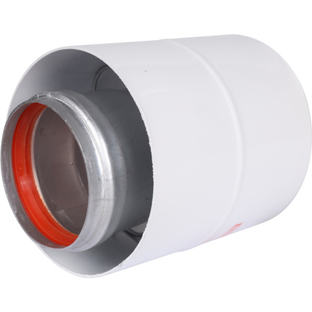 ROMMER RCA-6010-210100 Начальный участок  вертикальный коакс. 60/100 (Baxi (кроме ECO Nova/Classic), Ariston, Vaillant, Viessmann, Kiturami, Mizudo, Beretta, Oasis, Wolf, Haier, Tiberis, DeDietrich, Arderia  ) хомут в комплекте + втулка D60 L-50