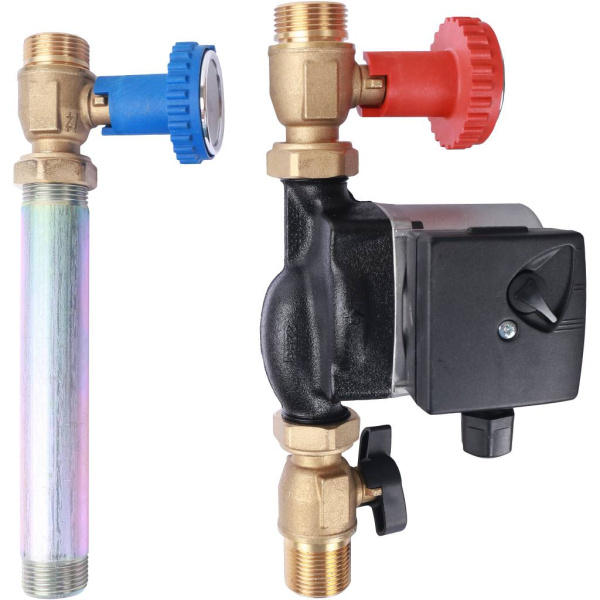 STOUT SDG-0001 Насосная группа с прямым контуром 3/4 с насосом Grundfos UPSO 15-65 130 в теплоизоляции