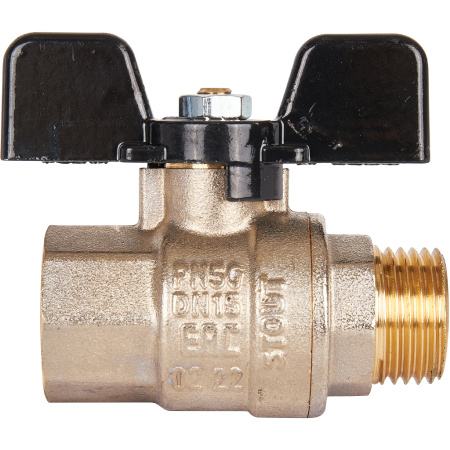 STOUT  Кран шаровой полнопроходной, ВР/НР, ручка бабочка 1/2