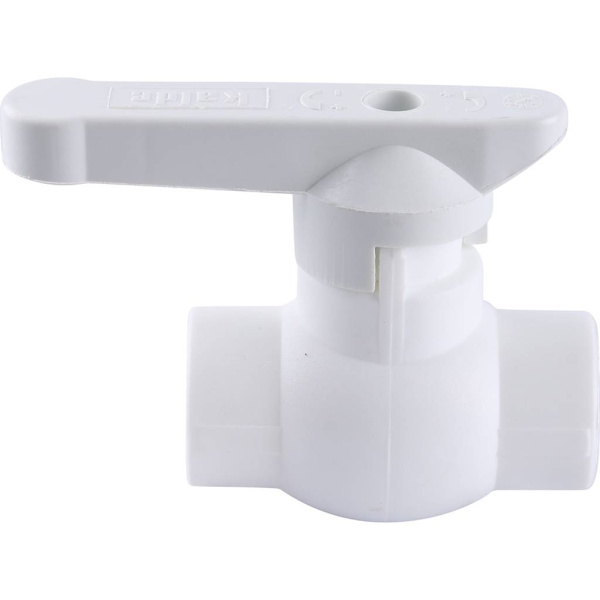 Kalde  d=20 Кран шаровой для полипропиленовых труб под сварку (цвет белый)
