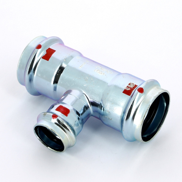 Тройник пресс оцинкованная сталь Prestabo VIEGA 42х28х42