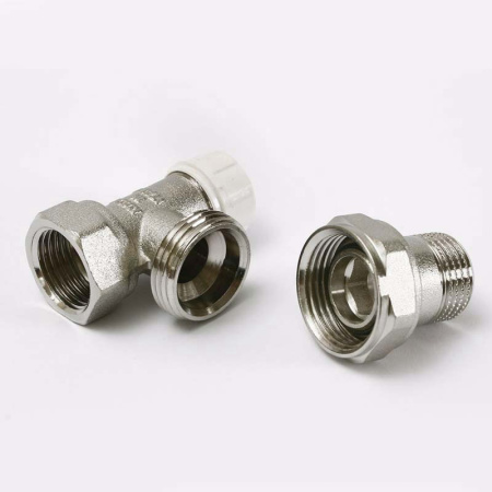 Вентиль обратный никелированный НВ UNI-FITT угловой 1/2