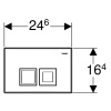 Кнопка смыва Geberit Delta50 матовый хром
