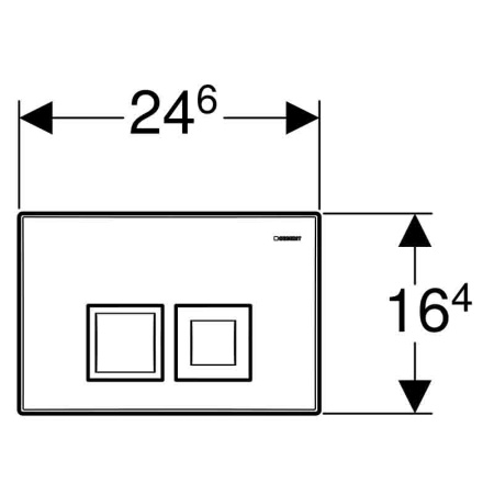 Кнопка смыва Geberit Delta50 матовый хром