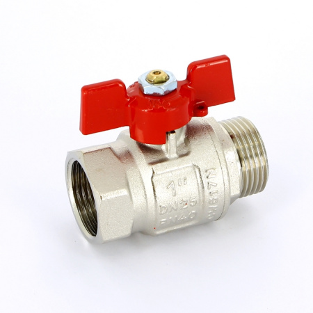 Кран шаровой НВ полнопроходной бабочка Uni-Fitt 1