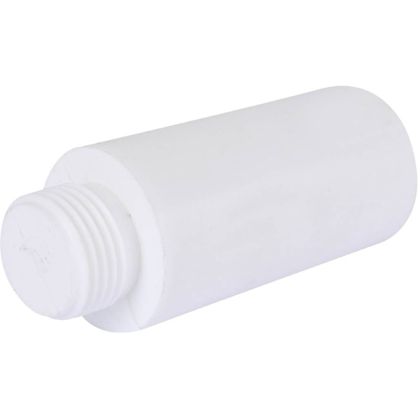 Kalde  d=20 Заглушка удлиненная с резьбой для полипропиленовых труб под сварку (цвет белый)