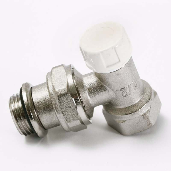 Вентиль обратный никелированный НВ UNI-FITT угловой быстрого монтажа 1/2