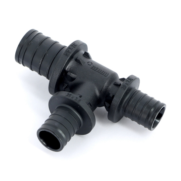 Тройник редукционный надвижной пластиковый REHAU 32x25x25