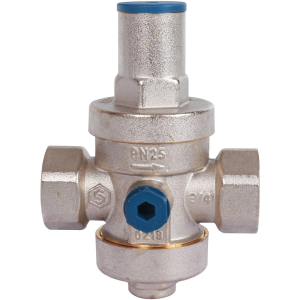 STOUT  Редуктор давления PN25 вн/вн 3/4 с выходом под манометр