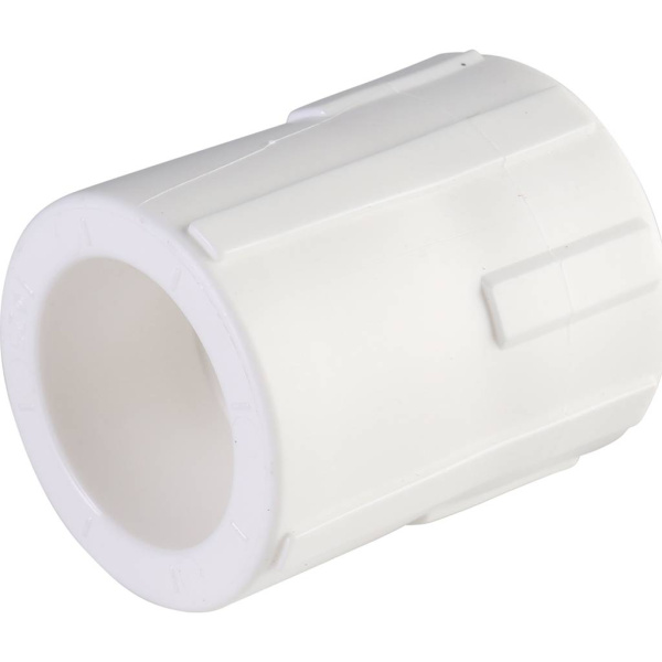 Политэк  25х1/2 Муфта комбинированная внутр. резьба для полипропиленовых труб под сварку (цвет белый)