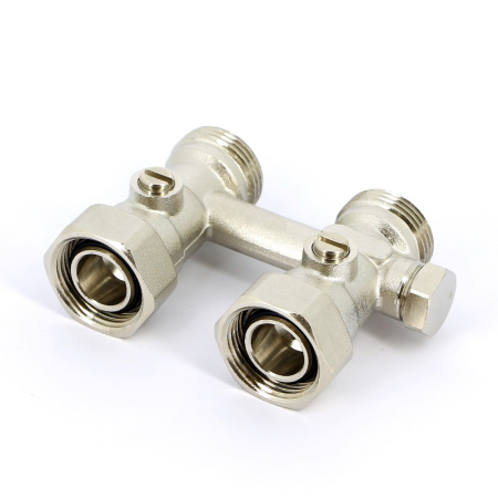 Узел радиаторный со встроенными кранами НВ UNI-FITT 3/4EK х 3/4EK с байпасом