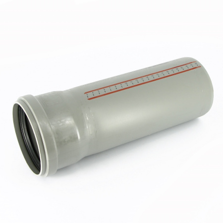 Труба Ostendorf 40 х 500 мм канализационная с раструбом HT