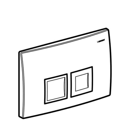 Кнопка смыва Geberit Delta50 матовый хром