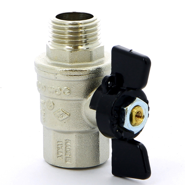 Кран шаровой Oregon Bugatti НВ бабочка 1/2