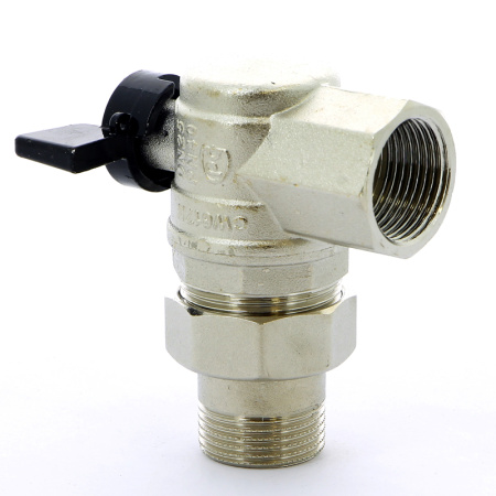 Кран шаровой Oregon Bugatti НВ угловой с разъемным соединением бабочка 1