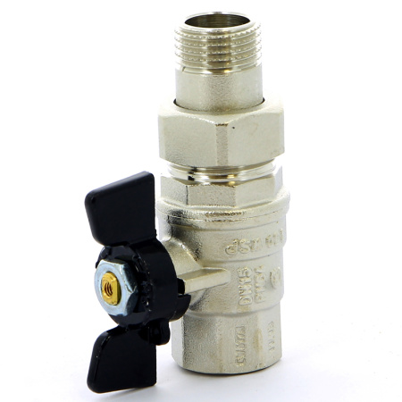 Кран шаровой Oregon Bugatti НВ с разъемным соединением бабочка 1/2